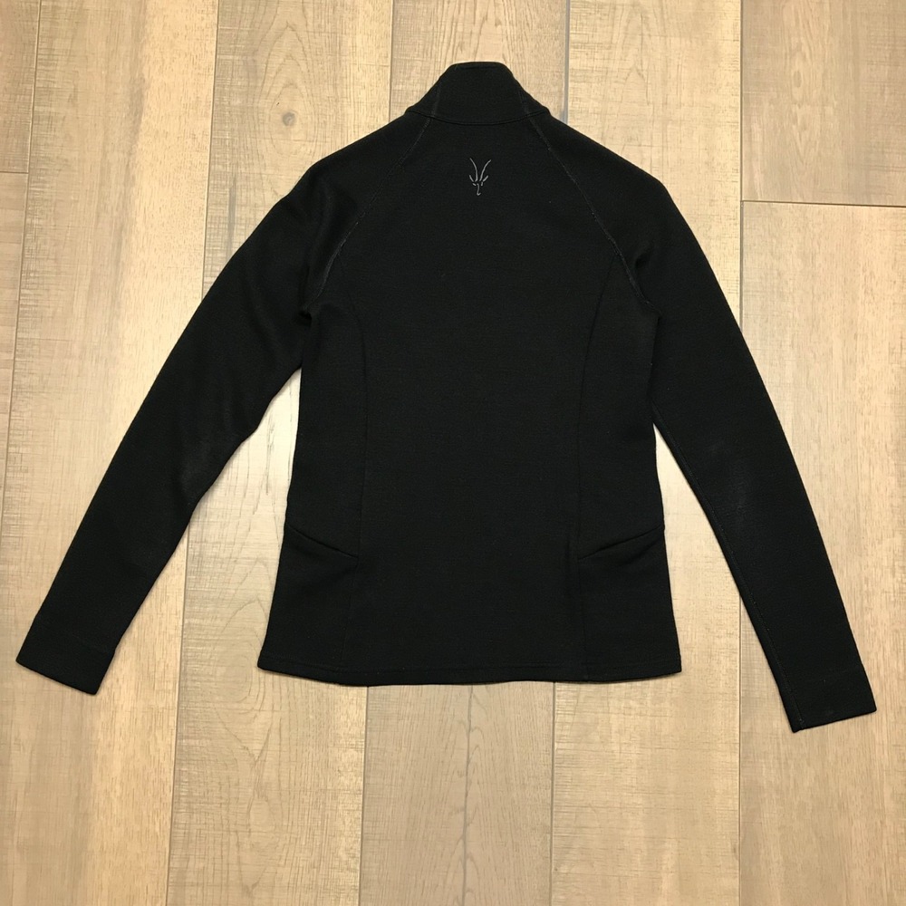 Ibex Shak Merino Wool Jacket Womens Size S Black Full Zip Outdoor Pockets Hiking - Picture 2 of 12